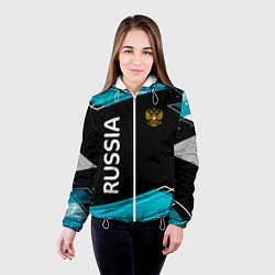 Куртка с капюшоном женская RUSSIA, цвет: 3D-белый — фото 2
