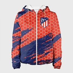 Куртка с капюшоном женская Atletico Madrid, цвет: 3D-белый