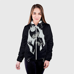 Куртка с капюшоном женская Bendy And The Ink Machine, цвет: 3D-белый — фото 2