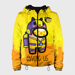 Куртка с капюшоном женская Among Us пчела, цвет: 3D-черный