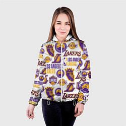 Куртка с капюшоном женская LAKERS LOGO, цвет: 3D-белый — фото 2
