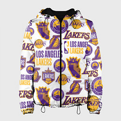 Куртка с капюшоном женская LAKERS LOGO, цвет: 3D-черный