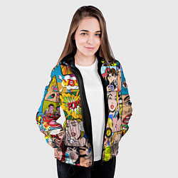 Куртка с капюшоном женская Pop Art, цвет: 3D-черный — фото 2