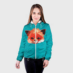 Куртка с капюшоном женская Лисичка, цвет: 3D-белый — фото 2