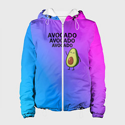 Куртка с капюшоном женская Авокадо, цвет: 3D-белый