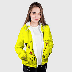 Куртка с капюшоном женская Пикачу лень, цвет: 3D-белый — фото 2