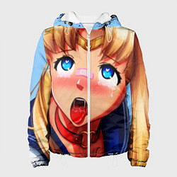 Куртка с капюшоном женская SAILOR MOON AHEGAO, цвет: 3D-белый