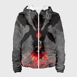 Куртка с капюшоном женская Черный клевер, цвет: 3D-белый