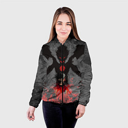 Куртка с капюшоном женская Черный клевер, цвет: 3D-черный — фото 2