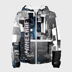 Куртка с капюшоном женская Minecraft, цвет: 3D-белый