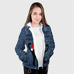 Куртка с капюшоном женская Новогодний ЪУЪ, цвет: 3D-белый — фото 2