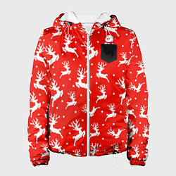 Куртка с капюшоном женская Снеговик в кармане, цвет: 3D-белый