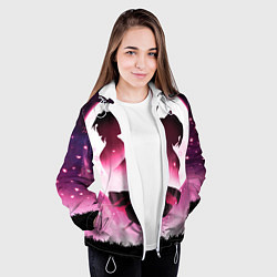 Куртка с капюшоном женская Столп Бабочки, цвет: 3D-белый — фото 2