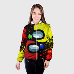 Куртка с капюшоном женская AMONG US, цвет: 3D-белый — фото 2