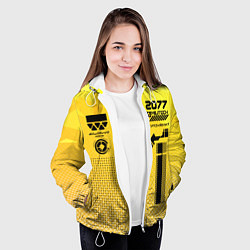 Куртка с капюшоном женская Киберпанк униформа, цвет: 3D-белый — фото 2