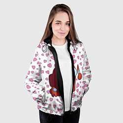 Куртка с капюшоном женская Among us, цвет: 3D-черный — фото 2