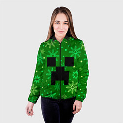 Куртка с капюшоном женская ЗИМНИЙ MINECRAFT, цвет: 3D-черный — фото 2