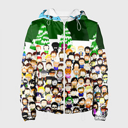 Куртка с капюшоном женская Южный Парк South Park, цвет: 3D-белый