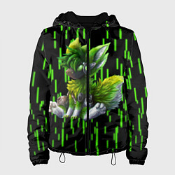 Куртка с капюшоном женская Protogen music, цвет: 3D-черный