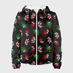 Куртка с капюшоном женская AMONG US, цвет: 3D-белый