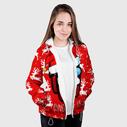 Куртка с капюшоном женская Новый Год Среди Нас!, цвет: 3D-белый — фото 2