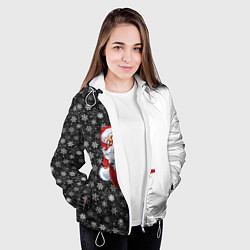 Куртка с капюшоном женская Дедушка Мороз, цвет: 3D-белый — фото 2