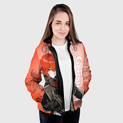 Куртка с капюшоном женская GENSHIN IMPACT, ДИЛЮК, цвет: 3D-черный — фото 2