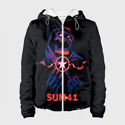 Куртка с капюшоном женская Sum 41 череп, цвет: 3D-белый