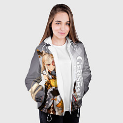 Куртка с капюшоном женская GENSHIN IMPACT, НИН ГУАН, цвет: 3D-белый — фото 2