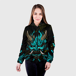 Куртка с капюшоном женская SAMURAI CYBERPUNK 2077, цвет: 3D-черный — фото 2