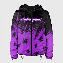 Куртка с капюшоном женская Cyberpunk neon, цвет: 3D-черный