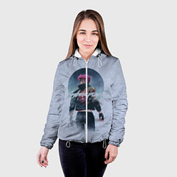 Куртка с капюшоном женская Cyberpunk 2077, цвет: 3D-белый — фото 2