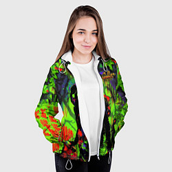 Куртка с капюшоном женская Граффити, цвет: 3D-белый — фото 2