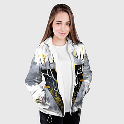 Куртка с капюшоном женская Графит и золото: дерево жизни, цвет: 3D-белый — фото 2
