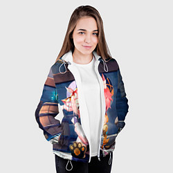 Куртка с капюшоном женская GENSHIN IMPACT, цвет: 3D-белый — фото 2