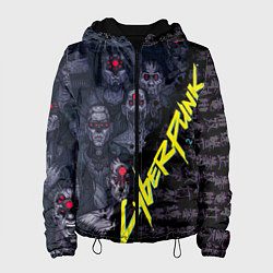 Куртка с капюшоном женская Cyberpunk 2077, цвет: 3D-черный