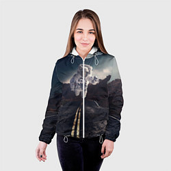 Куртка с капюшоном женская Астронавт, цвет: 3D-белый — фото 2