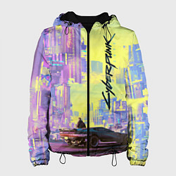 Куртка с капюшоном женская Cyberpunk 2077, цвет: 3D-черный