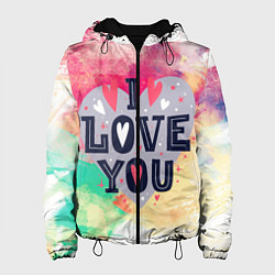 Куртка с капюшоном женская Love, цвет: 3D-черный