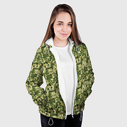Куртка с капюшоном женская 23 февраля, цвет: 3D-белый — фото 2