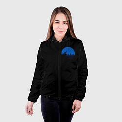 Куртка с капюшоном женская Луна, цвет: 3D-черный — фото 2