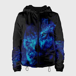 Куртка с капюшоном женская Волк Вселенная, цвет: 3D-черный