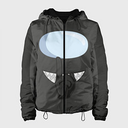 Куртка с капюшоном женская AMONG US BLACK IMPOSTOR, цвет: 3D-черный