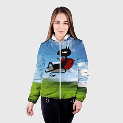 Куртка с капюшоном женская Люси на рабочем столе, цвет: 3D-белый — фото 2