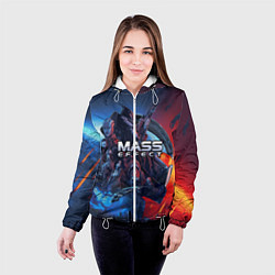 Куртка с капюшоном женская Mass EFFECT Legendary ed, цвет: 3D-белый — фото 2