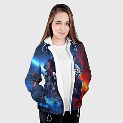 Куртка с капюшоном женская Mass EFFECT Legendary ed, цвет: 3D-белый — фото 2