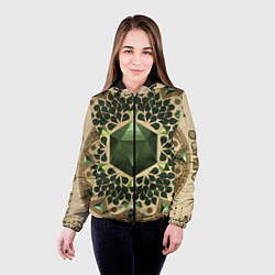 Куртка с капюшоном женская DnD Dices: Pattern, цвет: 3D-черный — фото 2