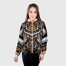 Куртка с капюшоном женская Cyber Samurai, цвет: 3D-белый — фото 2