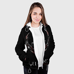 Куртка с капюшоном женская Quake Champions, цвет: 3D-белый — фото 2