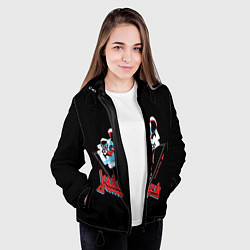 Куртка с капюшоном женская Judas Priest, цвет: 3D-черный — фото 2